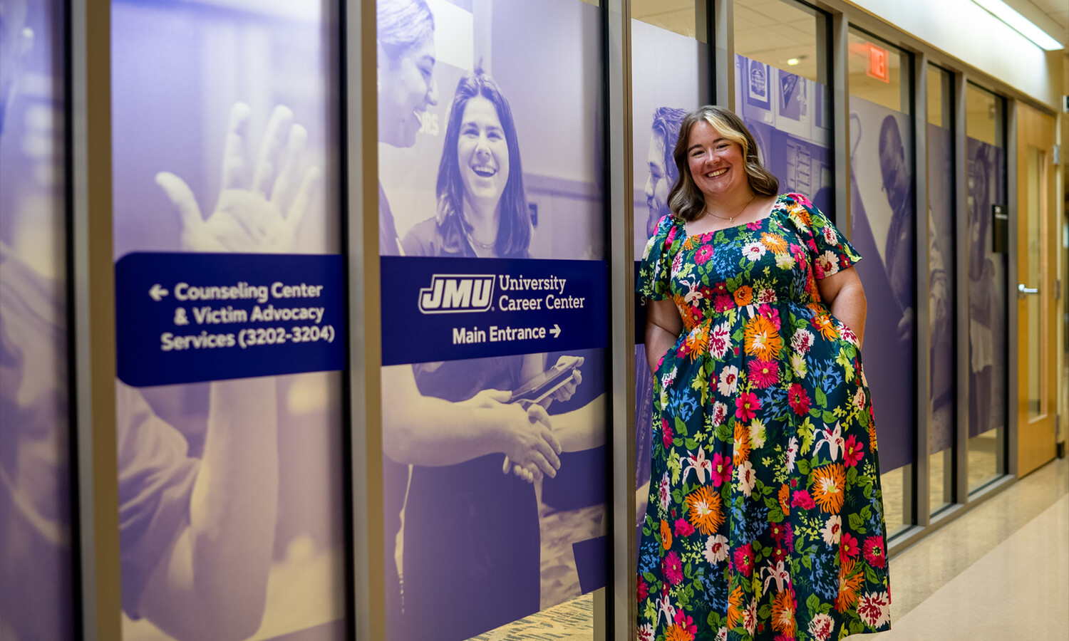 Emma Gibbons is pictured at the Career Center